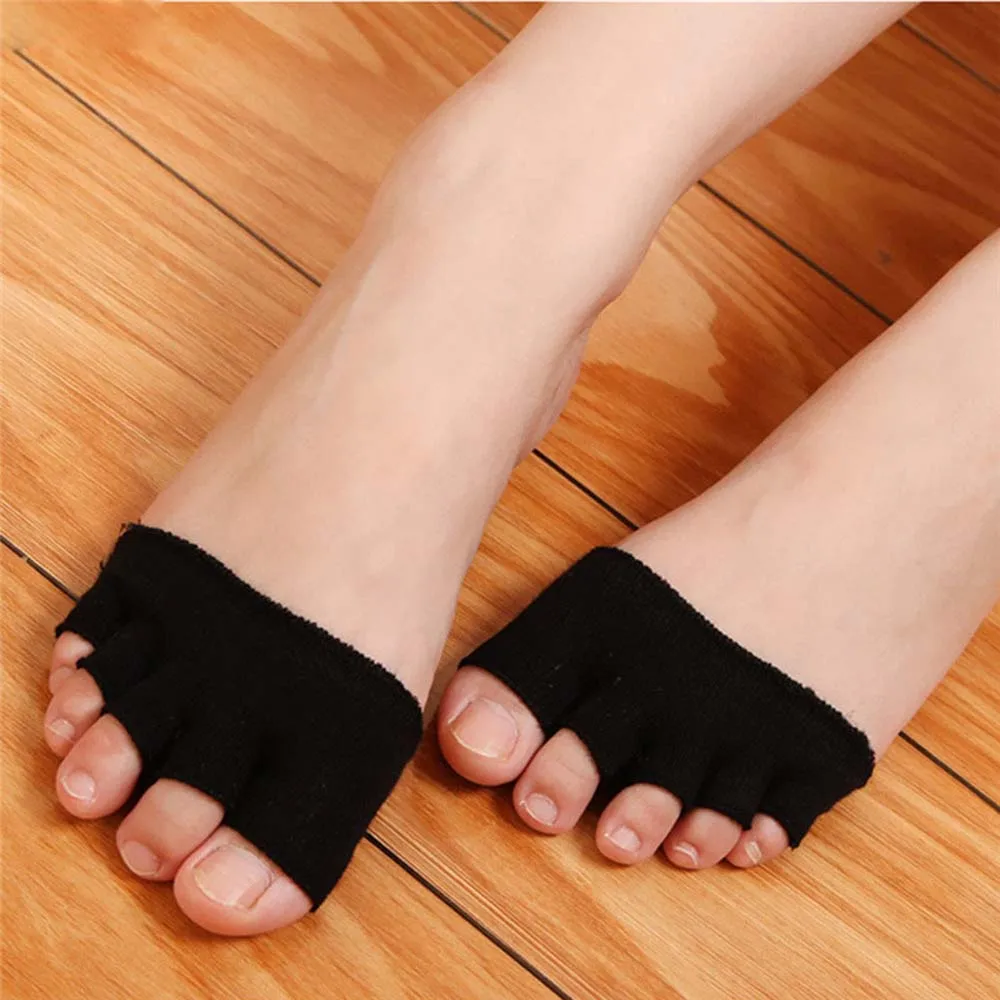 1 Pair Breathable Cotton Five Finger Toe Socks Elastic Bunion Sleeve Protector  Foot Toe Corrector Foot Care Tools
