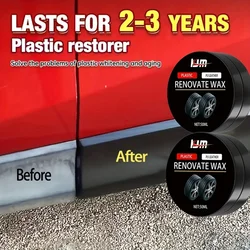 Universal Rubber Refresh Wax - Long-lasting Black Coat Repair, Leather Repair Polish, Hydrophobic Car Detail Care