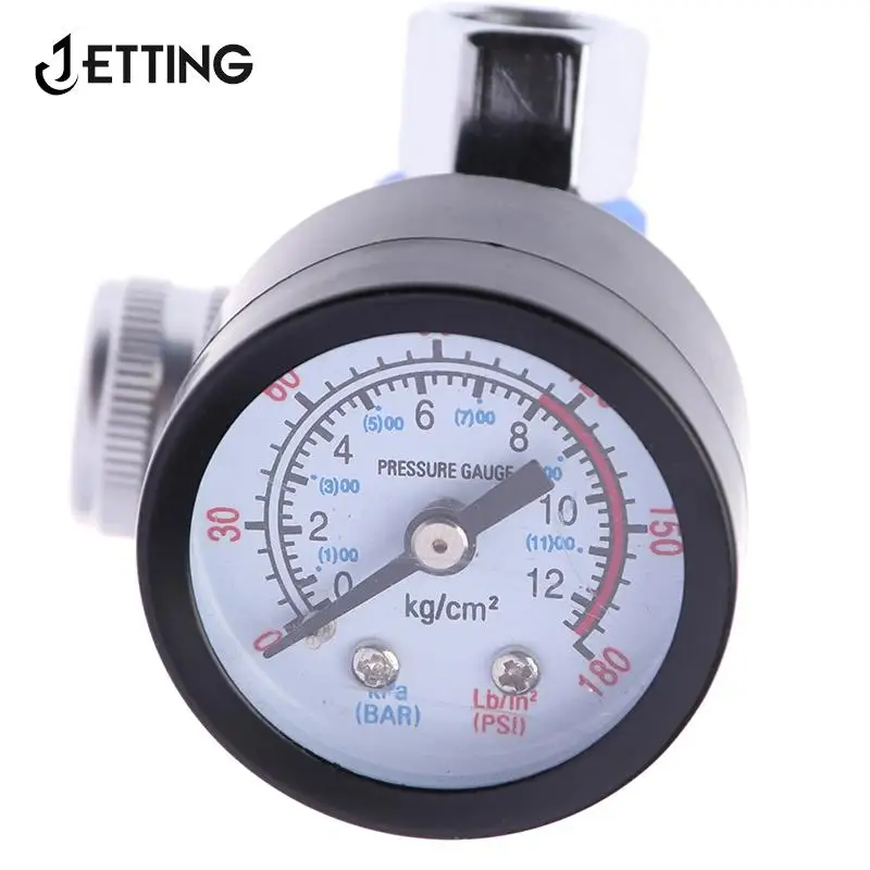 Air Pressure Gauge Regulator For Spray Gun 1/4NPT HVLP Spary Gun Regulator New