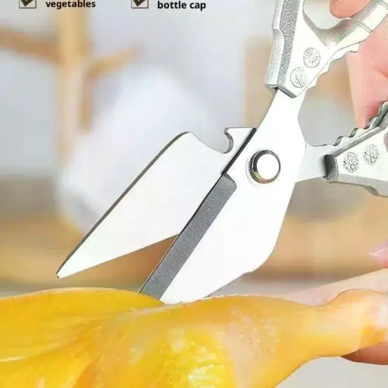 

Утолщенные бытовые многофункциональные ножницы для птицы из нержавеющей стали, сверхпрочные кухонные ножницы для продуктов