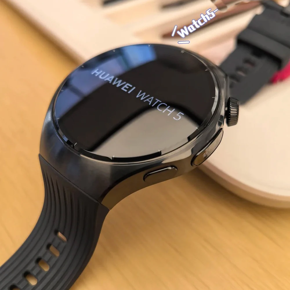 HUAWEI WATCH 5, Bluetooth Smartwatch Multi-sensão X-TAP Saúde MOT Running Relógios Oxigênio no sangue em tempo real iOS e Android