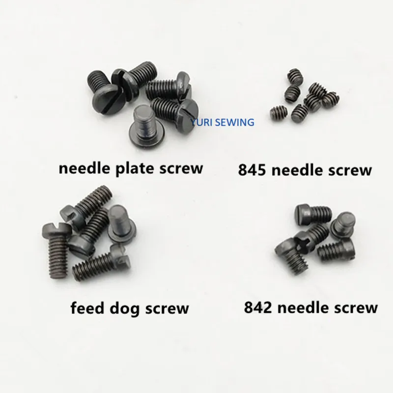 10PCS screw needle plate screw needle bar screw feed dog screw Brother 842/845 double needle industrial sewing machine parts