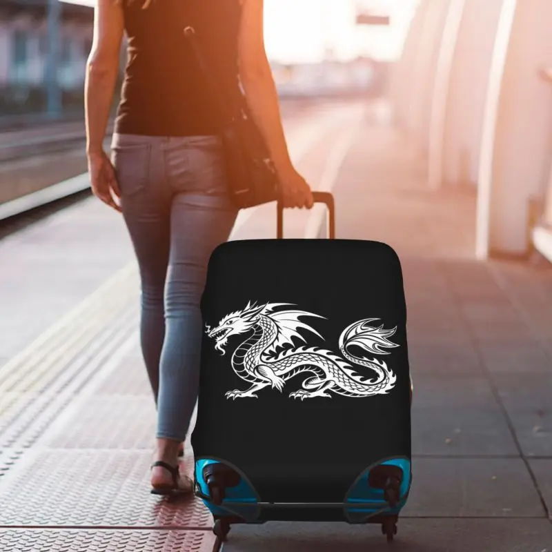 tattoo of dragon pattern Fashion Travel Suitcase Protective Cover Luggage Protective Cover Suitable for 18-32 Inch Suitcases DIY