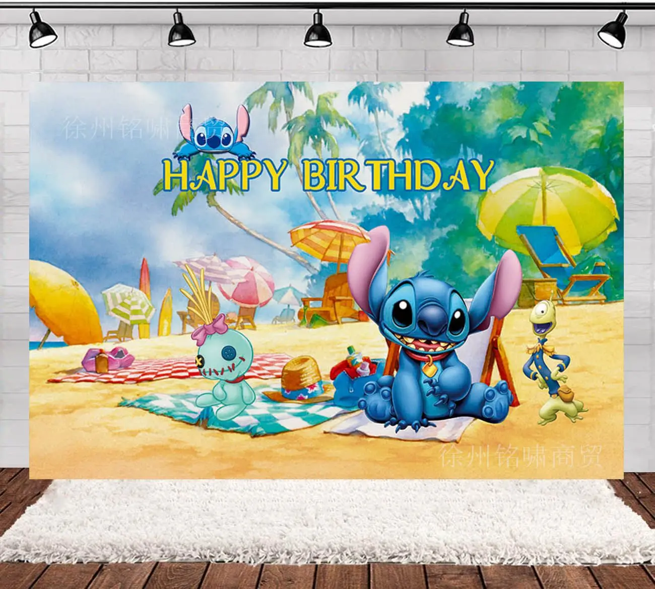 Disney Lilo Stitch backdrop Party Decorations  Theme Birthday Party Supplies Stitch Background Disposable Cover Baby Shower Gift