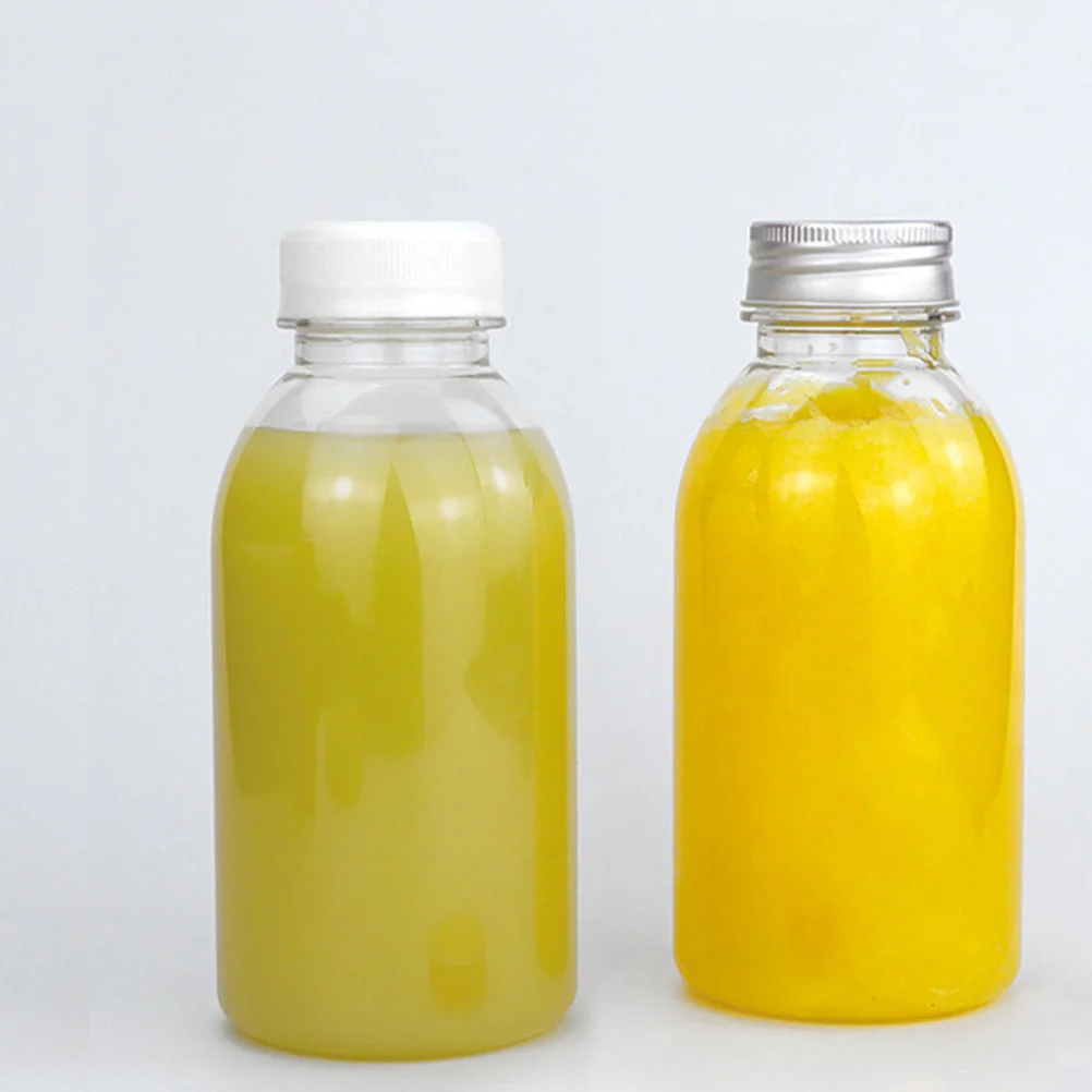 12 Uds botella de bebida botellas de bebidas transparentes con tapas de plástico Mini 1300X500X500CM sellado jugo transparente viaje