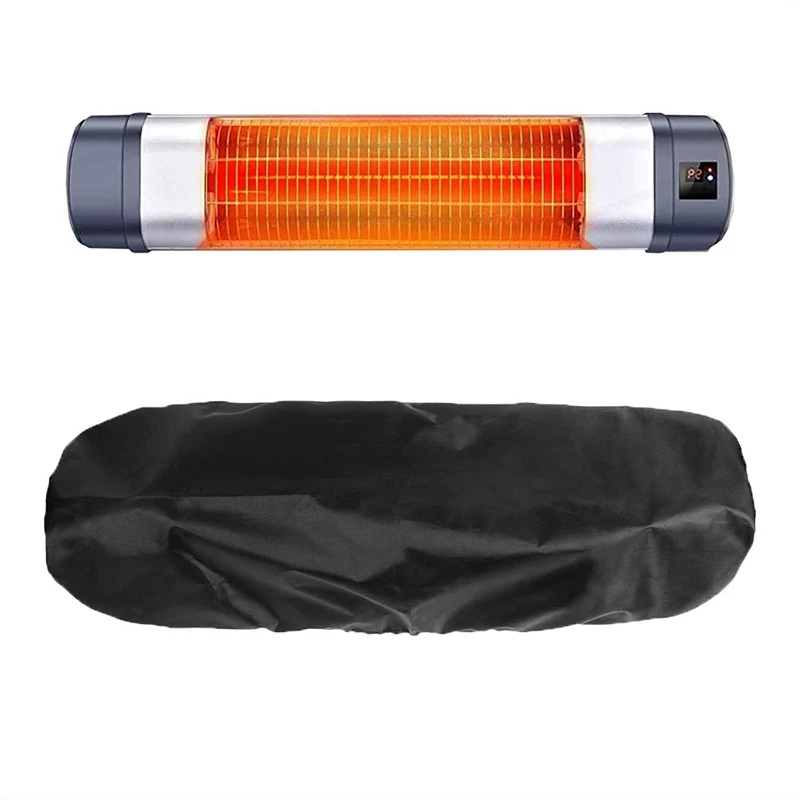 New 420D Oxford Black Wall Mounted Patio Heater Cover Waterproof Infrared Heater Protector Patio Heater Cover with Drawstring