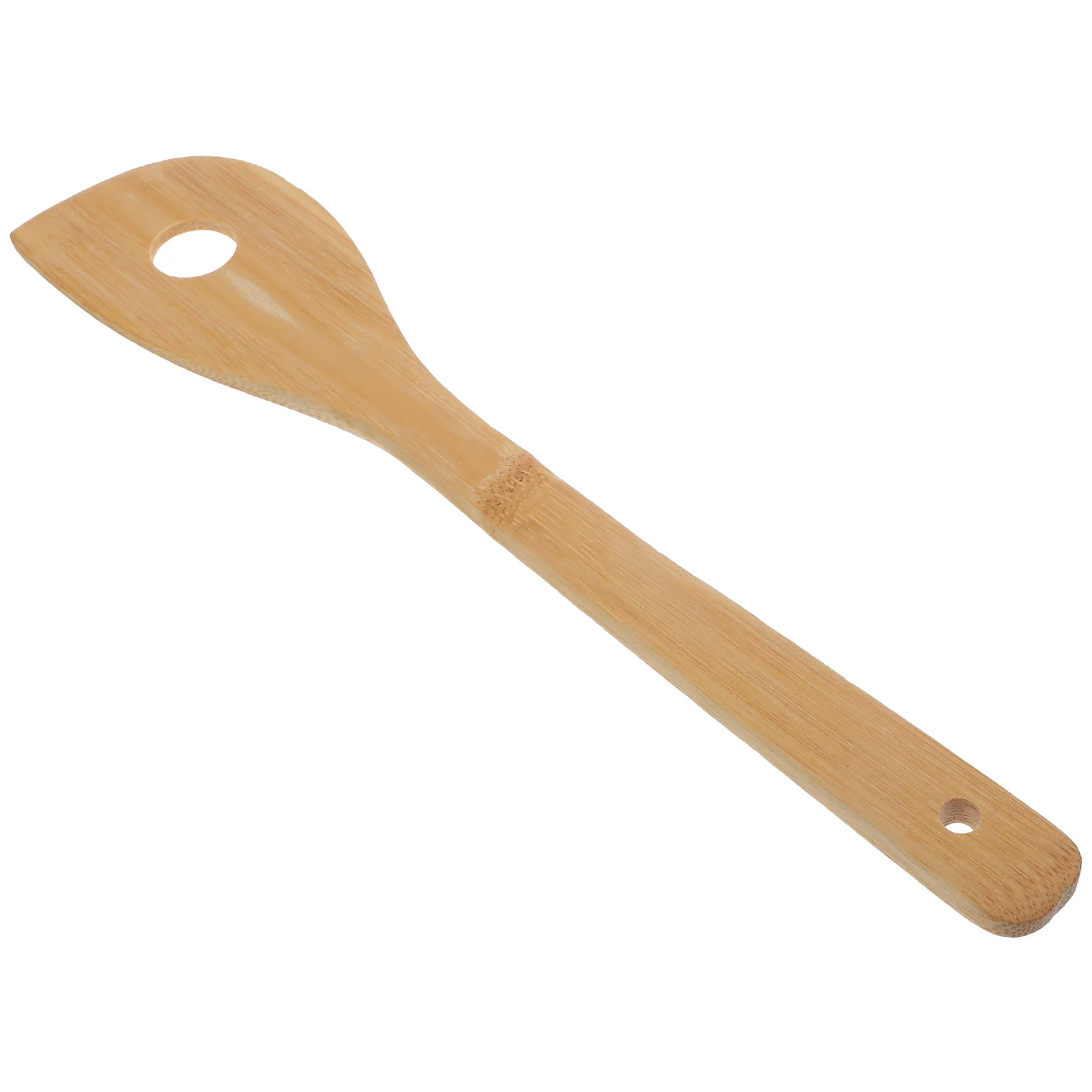 

1pc Maple Wood Mixing Spoon With Hole Reusable Kitchen Utensil For Cooking Baking Egg Stirring Lightweight Sturdy Eco