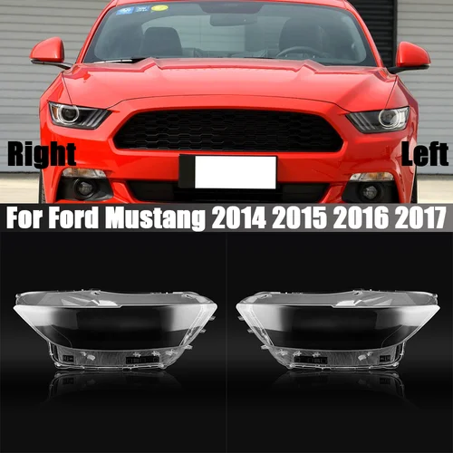 Para Ford Mustang 2014 2015 2016 2017 cubierta de faro delantero pantalla de lámpara lente de carcasa de faro plexiglás reemplazar pantalla Original