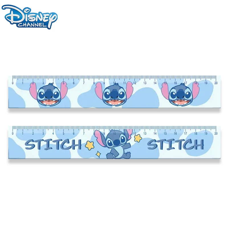 Règles en acrylique Disney Stitch pour étudiant, mignon, drôle, peinture, papeterie, dessin animé, fête, cadeau pour enfant