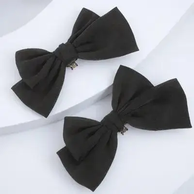 

1Pair Vintage Shoe Clips Bow Shape Fabric Decorative Shoe Buckles for Wedding Bridal High Heel Accessories Party Pumps