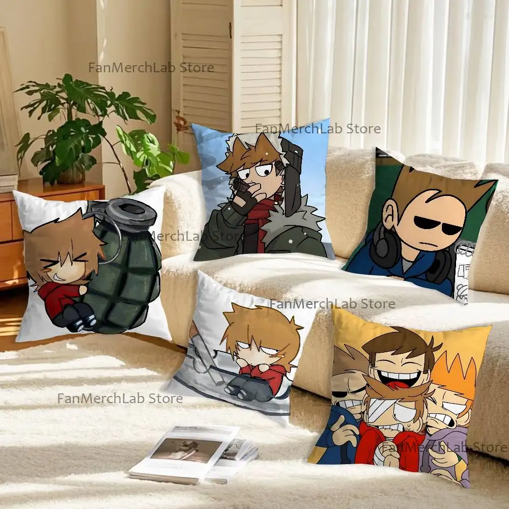 

Anime E-EddsworldS Series Pillowcase Pillowslip Cushion Plush Boys Girls Cartoon Anime Kawaii Decoration Kids Birthday Gifts