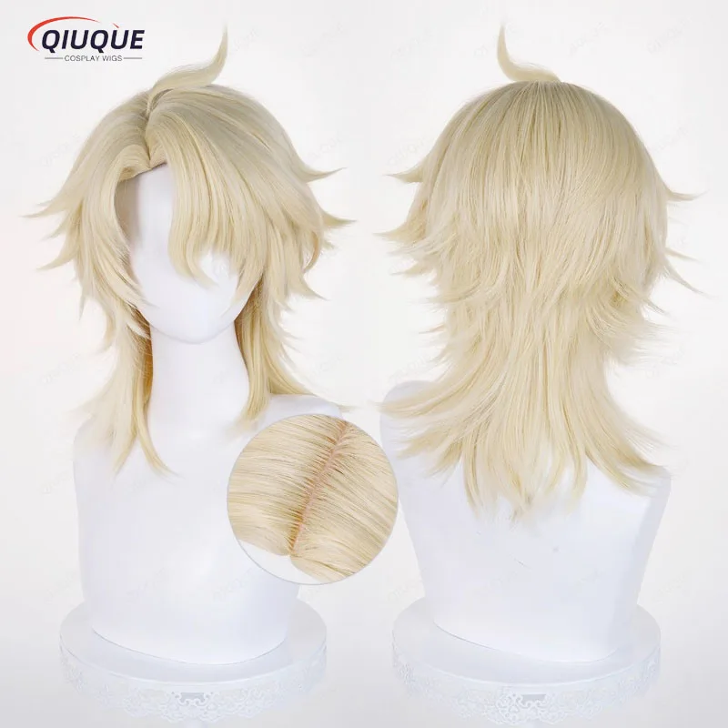 

Аниме Варка Косплей Парики Светло-Золотые парики Термостойкие волосы Парики для Хэллоуина + Кепка для парика
