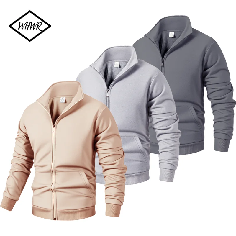 

New Men's Sweat Jacket Pullover Zipple Sweatshirt Man Without Hood with Pocket Jacket Outdoor Sport Lightweight Streetwear M-3XL