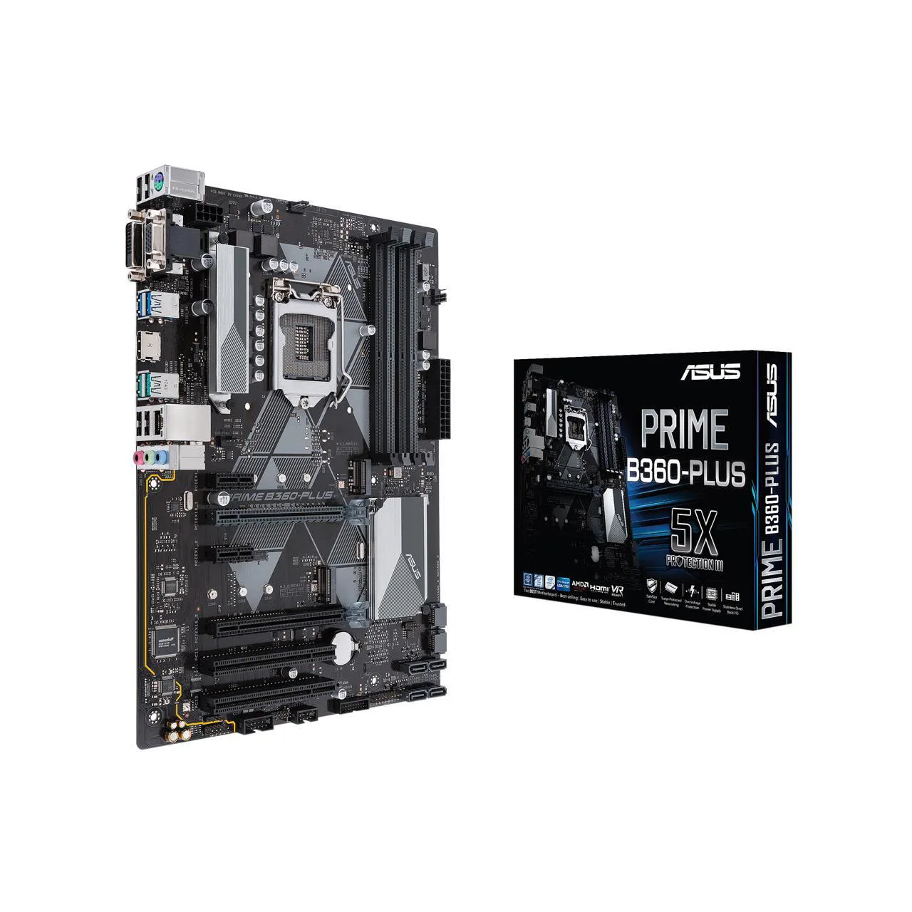 

ASUS Prime B360-Plus Motherboard LGA1151 (300 Series) DDR4 HDMI DVI VGA M.2 ATX Support 8th Gen Intel Core i7/ i5/ i3 CPU New