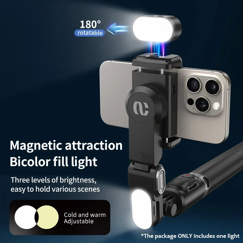 AOCHUAN Smart M2 PRO أسود الهاتف الذكي مثبت Gimbal لتتبع الوجه مثبت Gimbal لهواتف Iphone وAndroid المحمولة Gimbal