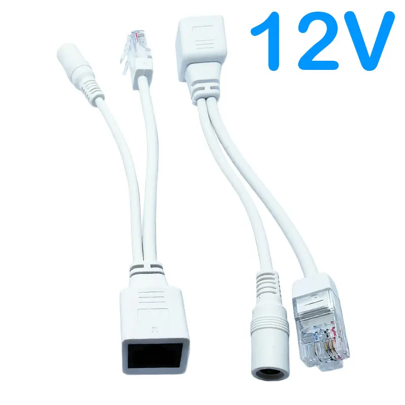 1/2/5Pairs Passive POE Splitter Injector Cable 12V DC RJ45 Ethernet Adapter for IP Camera Non‑Standard POE Power Cord