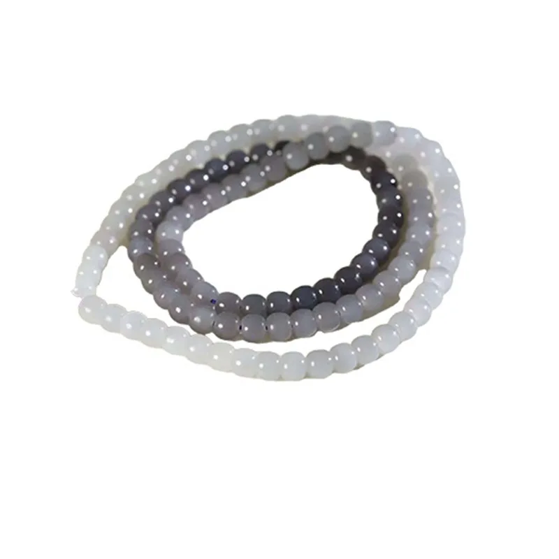 

Ожерелье из натурального нефрита Хэтянь Цинхай из старого материала с фиолетовым градиентом 108.