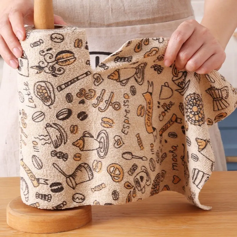 1/2Roll Microfiber Kitchen Cleaning Cloth Thickened Super Absorbent Cleaning Wipes Tearable Oil Resistant Dish Cleaning Towels