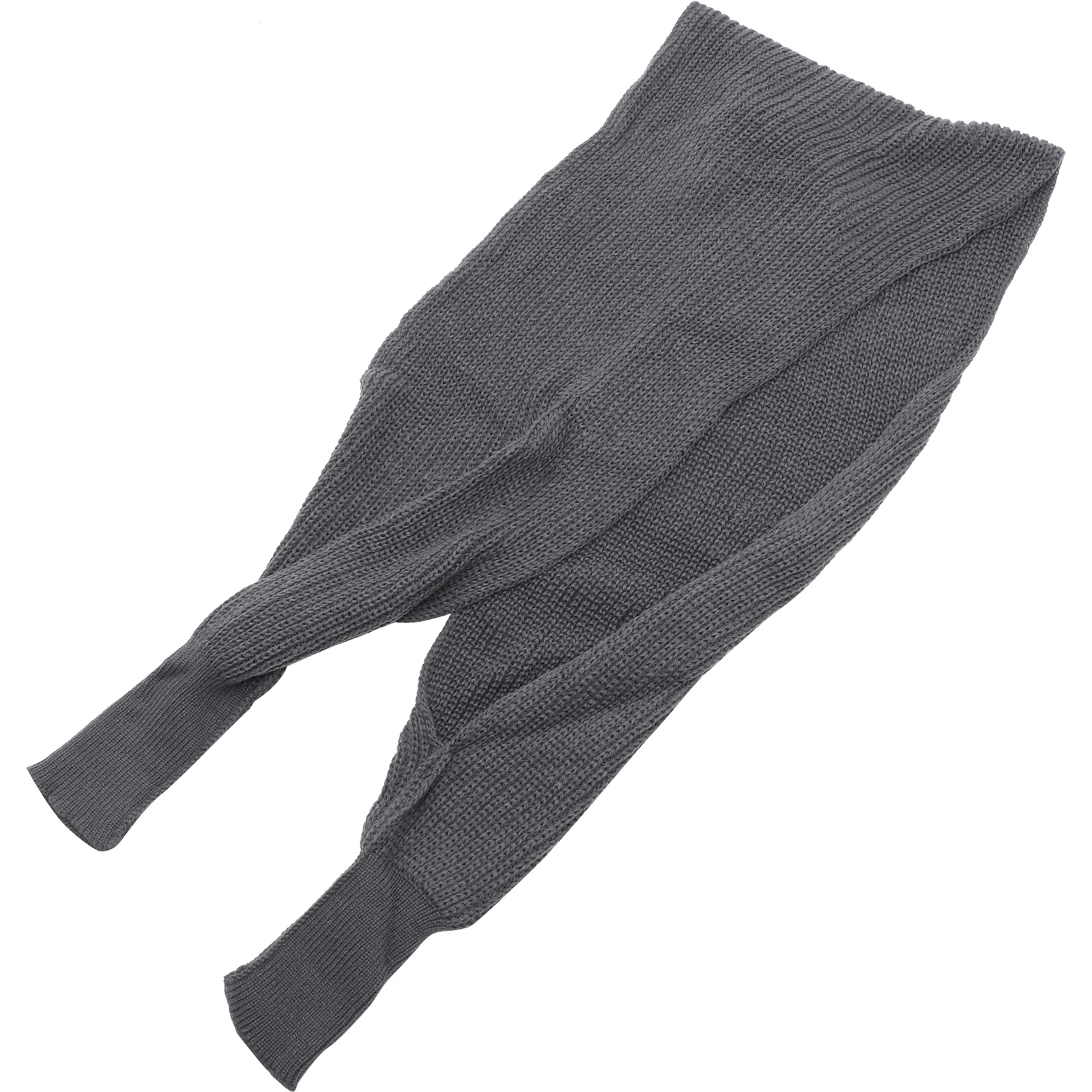 

Dark Grey Unisex Knitted Scarf Shawl Long Sleeves Acrylic Free Size L220cmW50cm Winter Warm Autumn Fashion Decorative