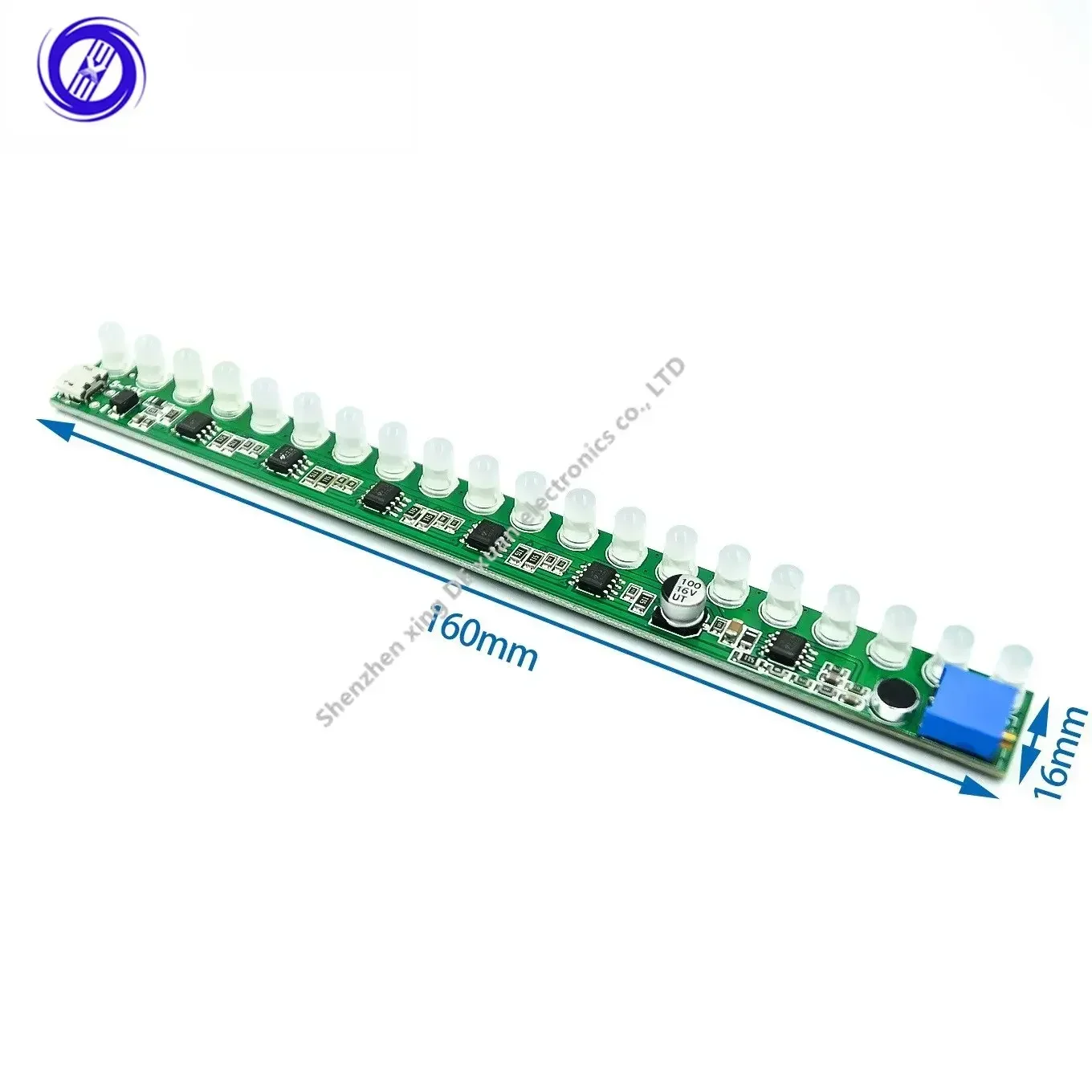 1PCS Mono sound control level indicator music melody light audio sensing light four-color mixing sensitivity adjustable