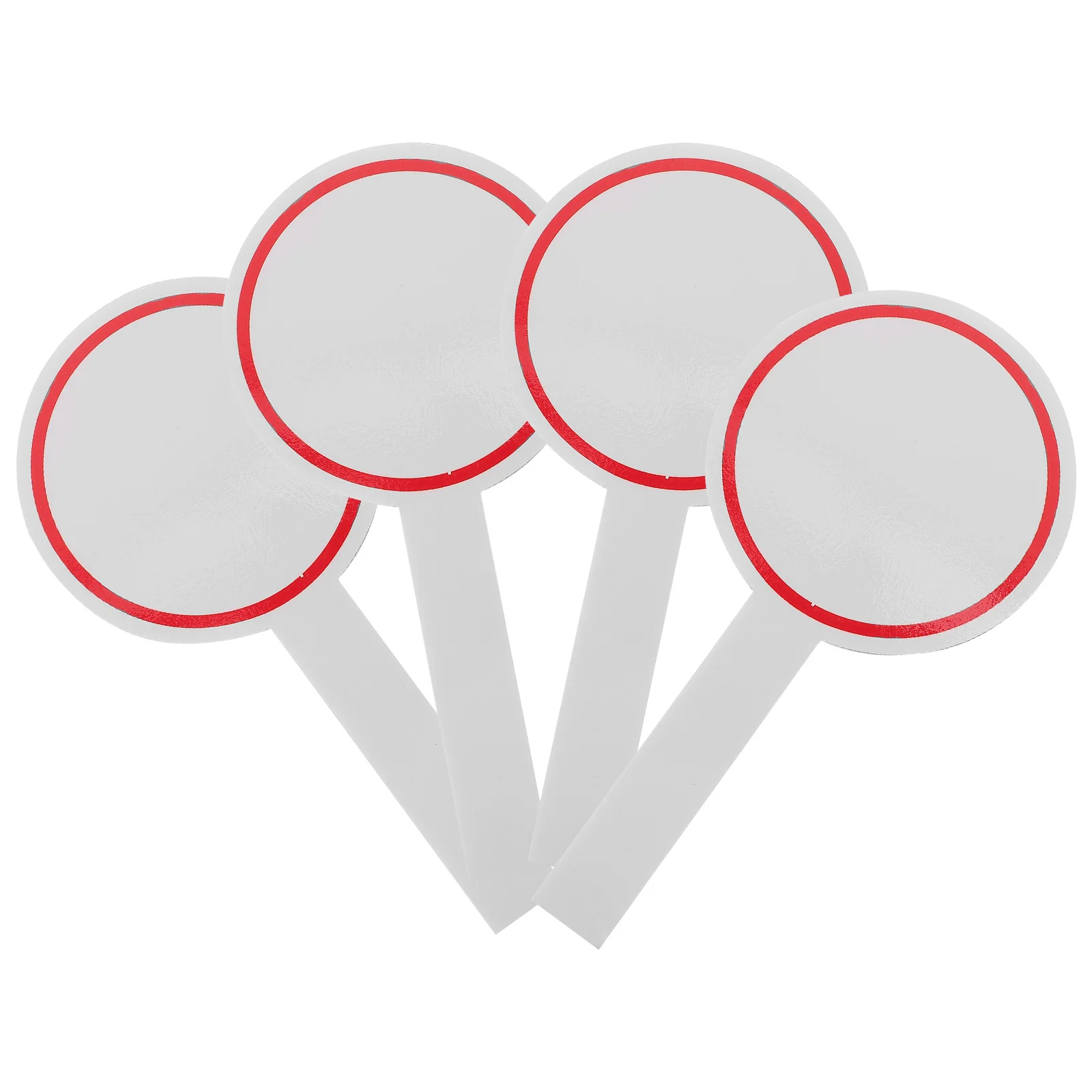 4 قطع من سبورة بيضاء محمولة للمناسبات - لوحة نتائج إسفنجية قابلة لإعادة الاستخدام من جانب واحد، لوحات مجداف للمسح الجاف للتحكم في لعبة التصويت