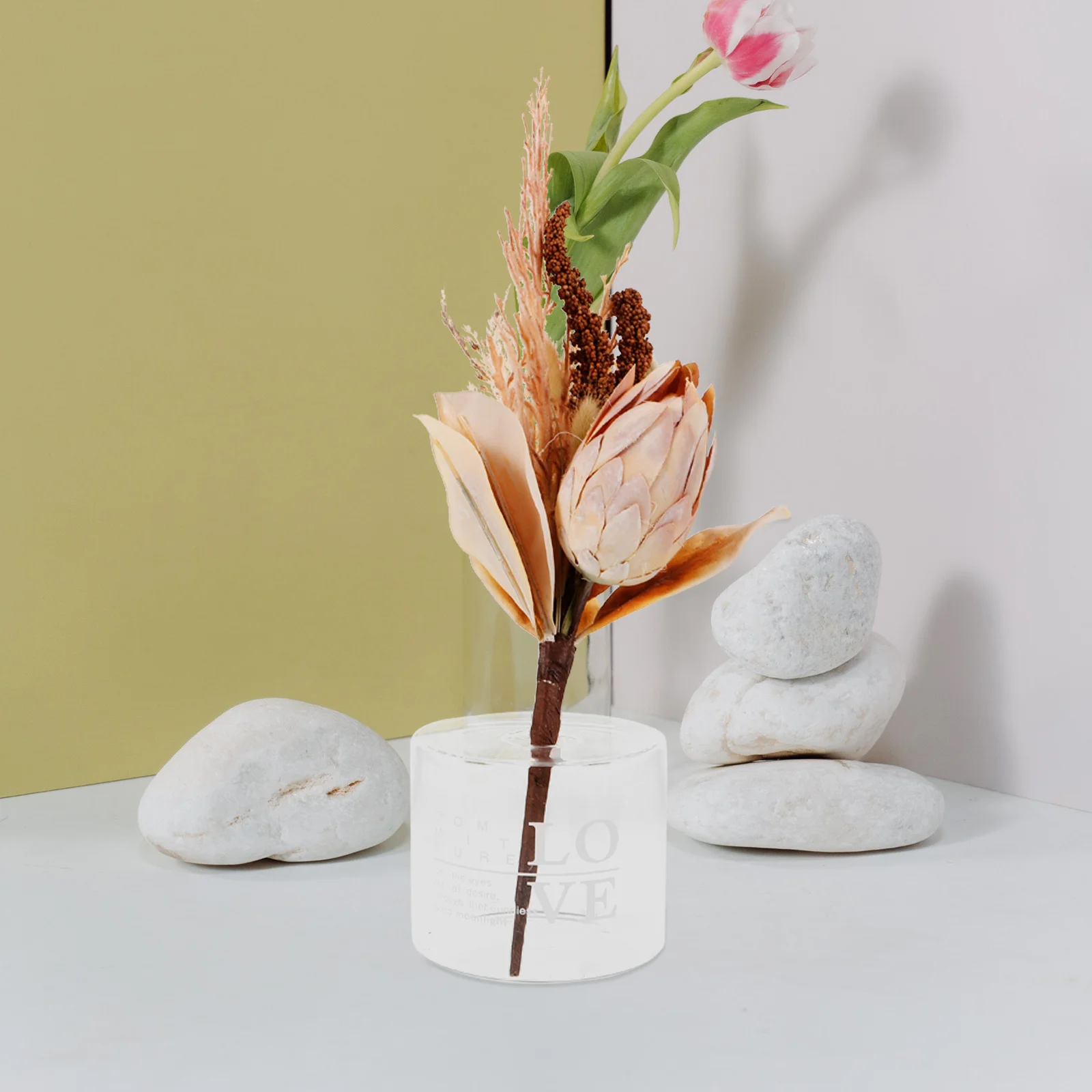 مزهرية زجاجية مستديرة على الطراز الحديث ديكور المنزل النوم مكتب شرفة حديقة المركزية مزهرية سطح المكتب الإبداعية