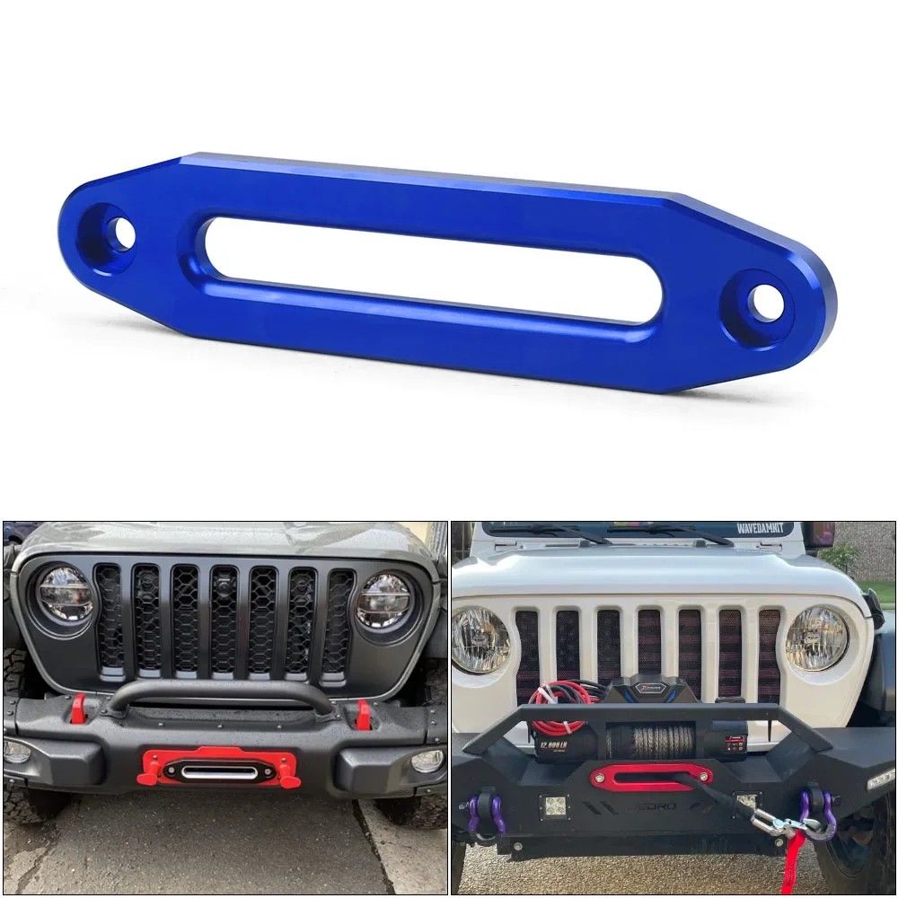 10 Inch 254MM Aluminum Hawse Fairlead 8000-15000 LBs Synthetic Winch Rope Mount for SUV ATV UTV Off-road Vehicles