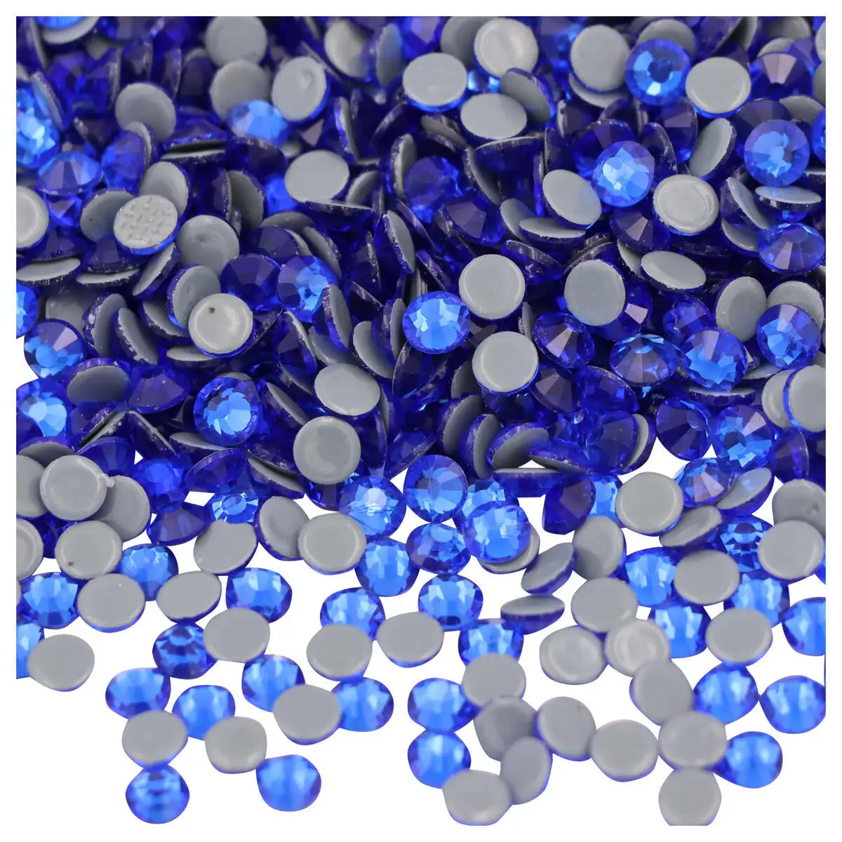 

High Quality DMC Sapphire / Dark Blue Iron On Rhinestones Hot Fix Strass Crystals Glass Stones Glitter Decoration Design