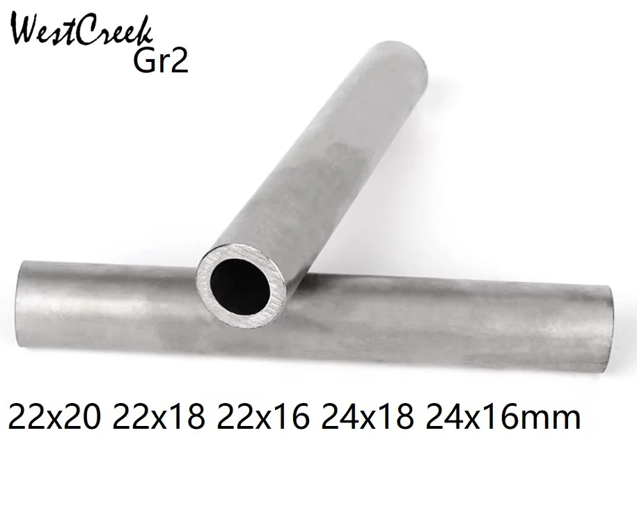 

WESTCREEK 24mm OD 22x18 22x16 24x18 24x16mm Grade 2 titanium alloy pipe titanic tube pure ti tubing BT1-0 GR2 TA2 Ti Pipe duct