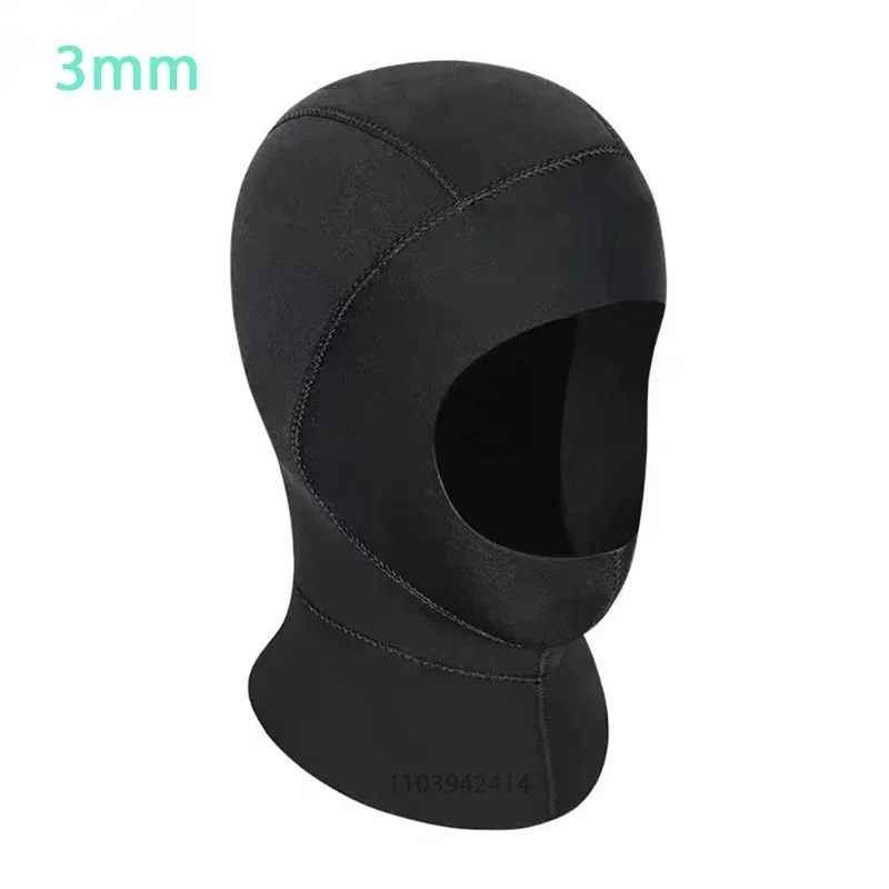 Diving Hood 3mm Neoprene Wetsuit Hood Durable Stretchable Cap for Snorkeling Kayaking Surfing Canoeing Water Sports Swim Cap