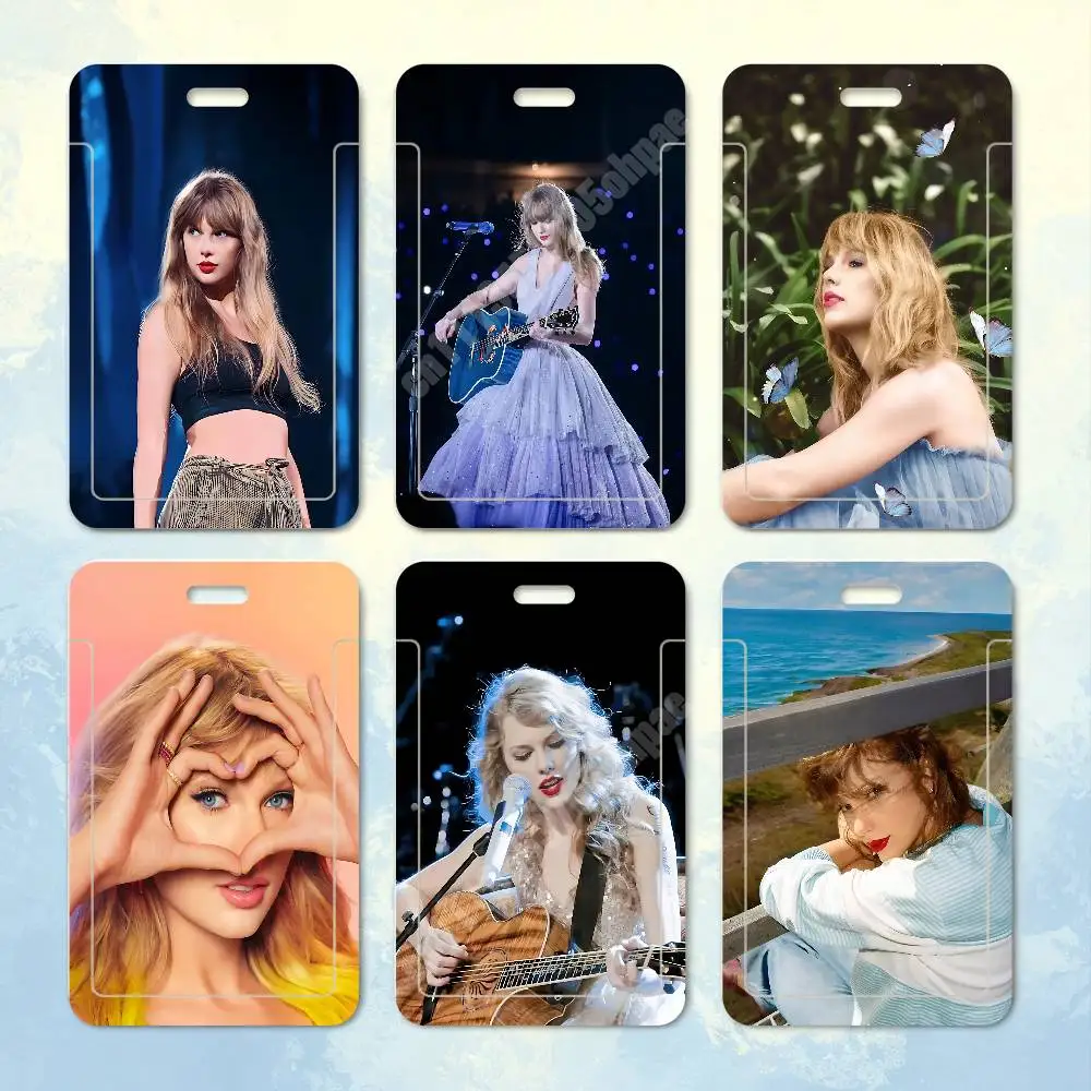 T-Taylor Singer S-Swift Plastic Card Holder Worker ID Card Clear Transparent Employee Visitor Pass