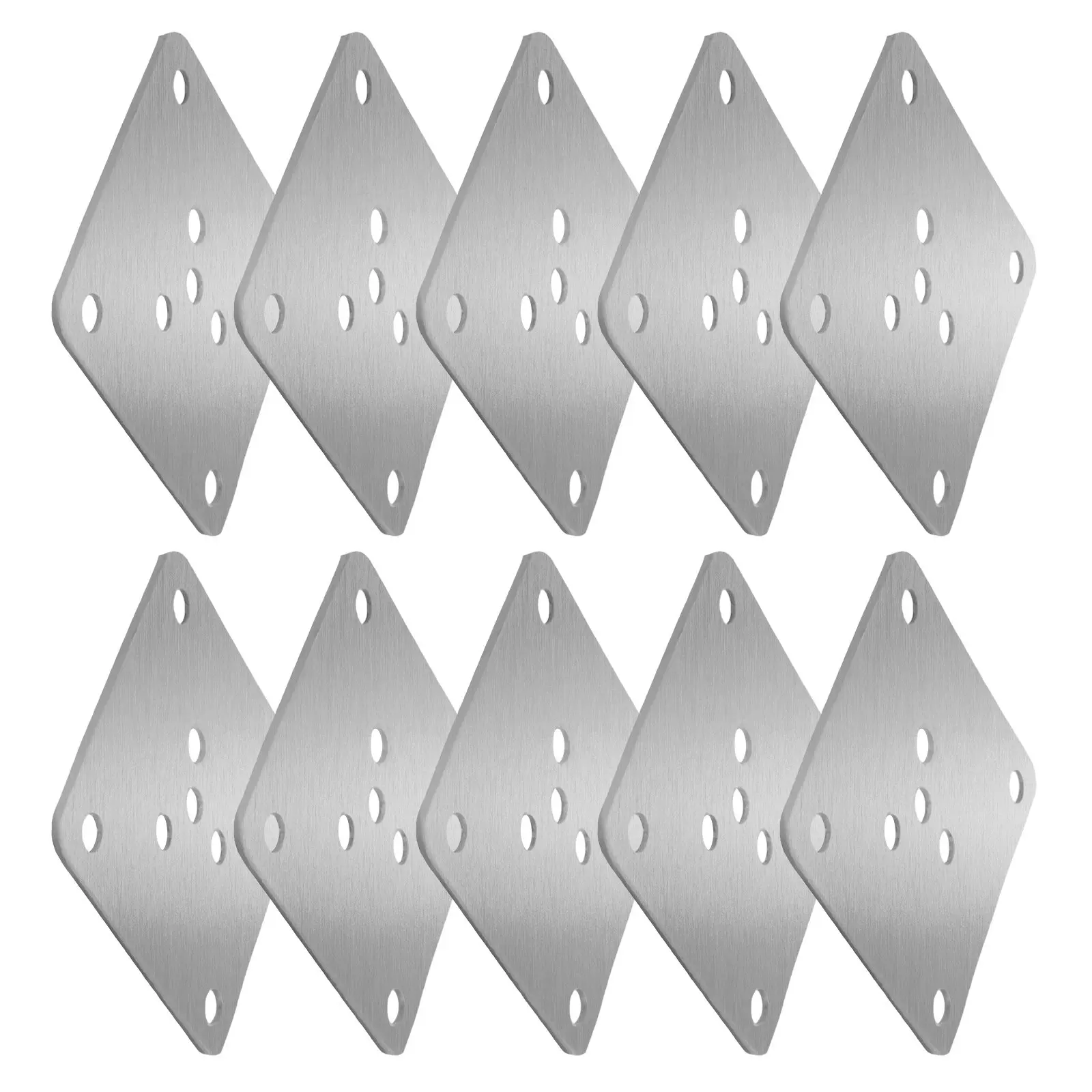 10Pcs Furniture Leg Pads Metal Bracket Plates 2.36x2.36 Flat Fixing Sofa Table Leg Attachment Hardware Dining Bed Repair