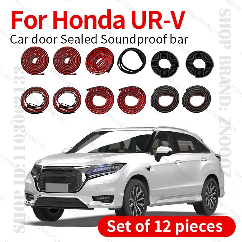 

For 17-25 Honda UR-V Car Door Seal Strip Rubber Double Layer Sealing Protector Soundproof Strip Dustproof Seal Strip 12PCS Set