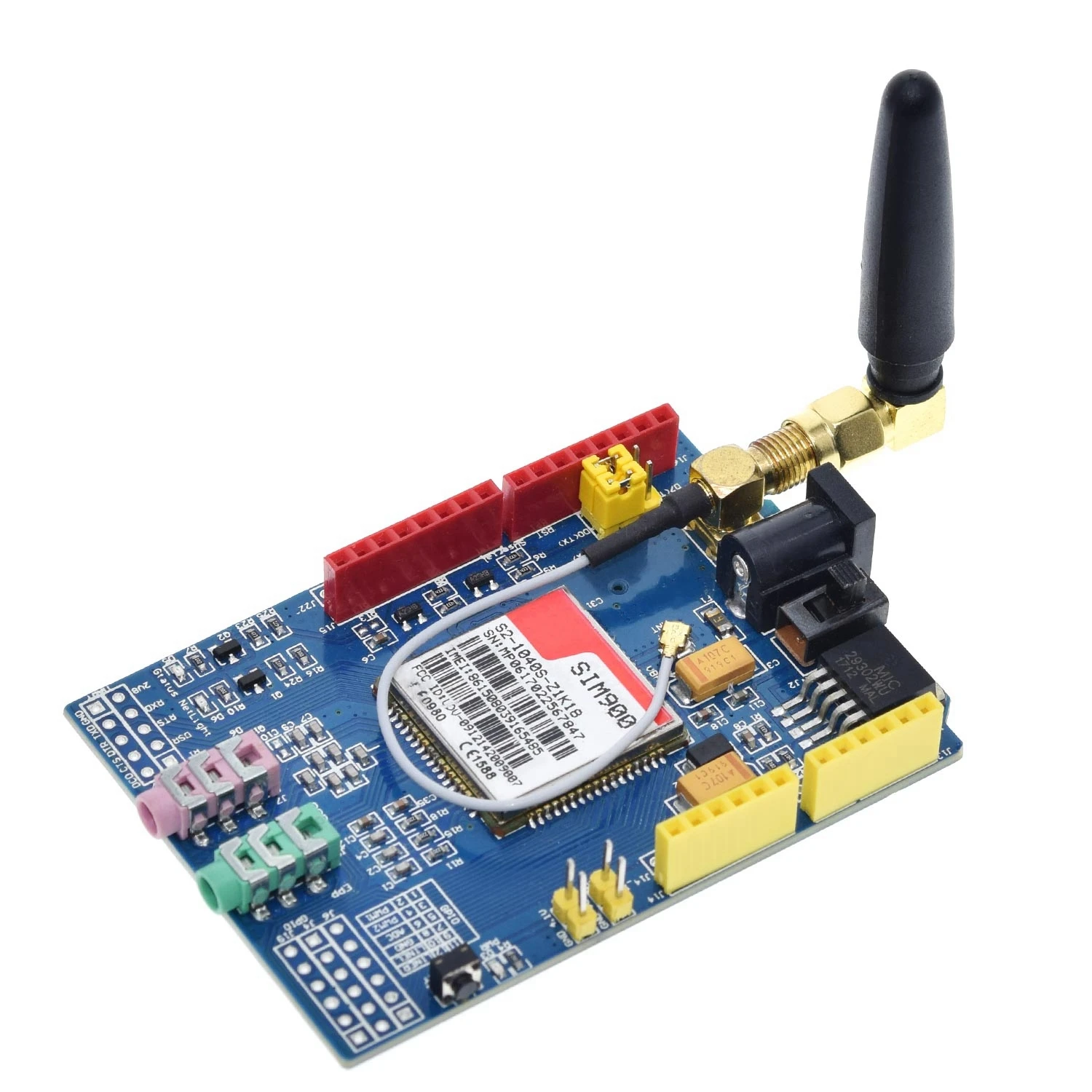 Imagem -02 - Mhz Gprs Gsm Placa de Desenvolvimento Módulo Kit para Arduino Sim900 850 900 1800 1900