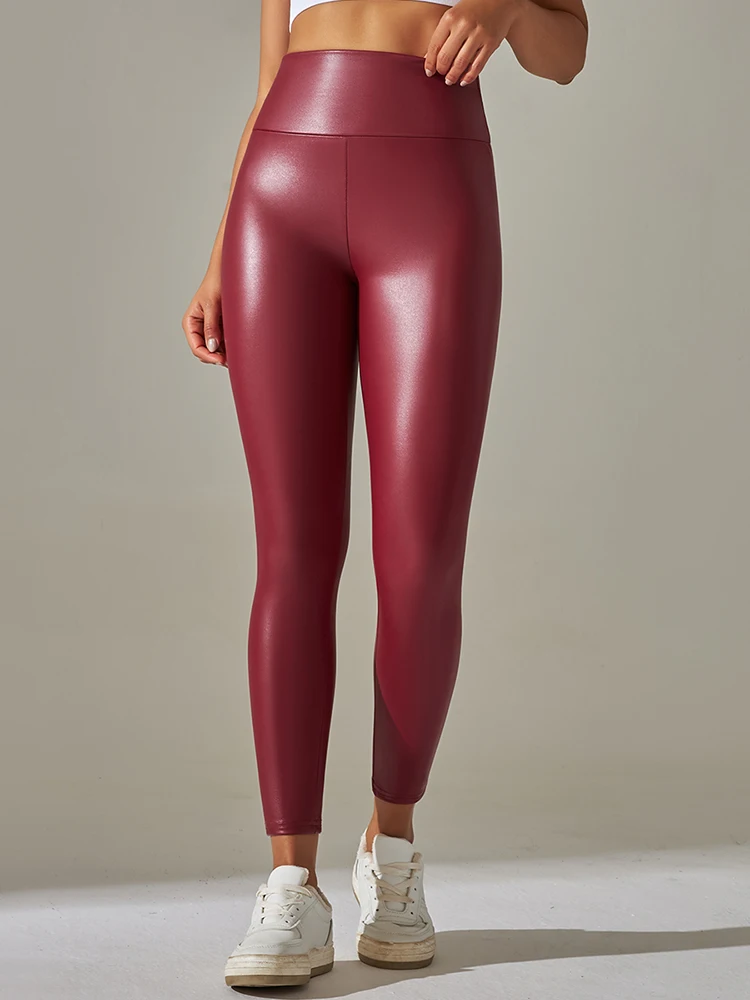 New Summer Leather Leggings Pants Sexy Leggings For Women High Waist Skinny Faux Leather Pants High Elasticity Stretch Trousers