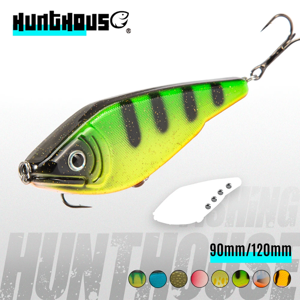 

Hunthouse приманка для ловли щуки, 90 и 120 мм, искусственная приманка-карандаш, медленно погружающаяся приманка для искусственной рыбы