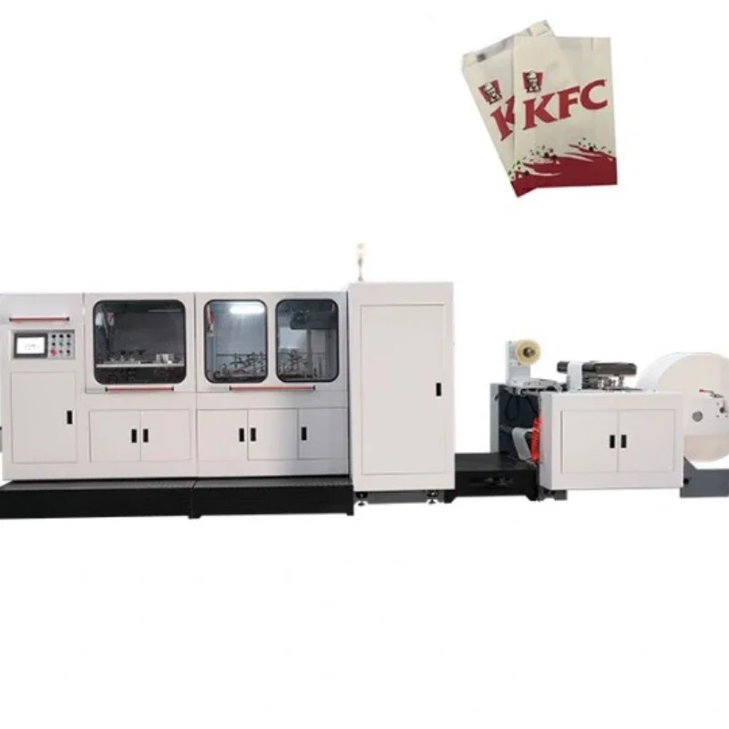 YG YG Professional Production Mini Paper Bag Making Machine Flat V Bottom Paper Bag Making Machine