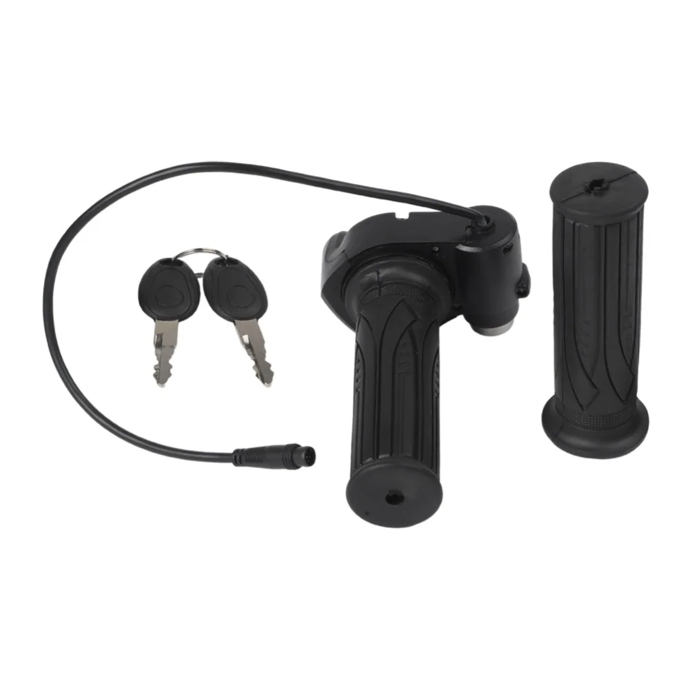 48V Throttle Assembly with Display and Keys Start for Electric Scooter E-Bike Tricycle 6-Pin Interface Compatibility