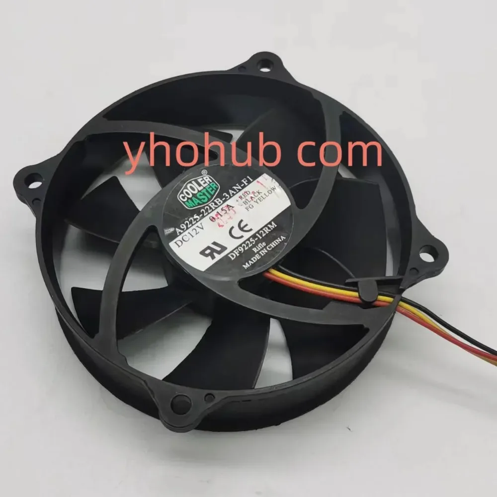 Master A9225-22RB-3AN-F1 Cooling  Fan DC 12V 0.15A 95x95x25mm 3-Wire