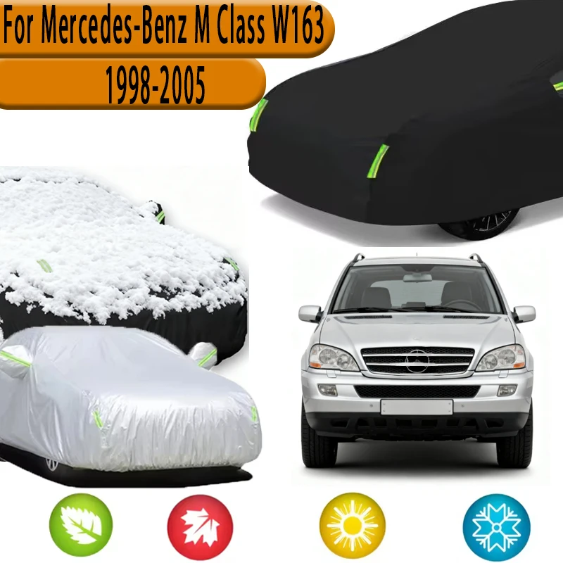 

For Mercedes-Benz M Class W163 1998-2005 All-Weather Outdoor Car Cover Waterproof Anti-UV Dustproof Exterior Protection