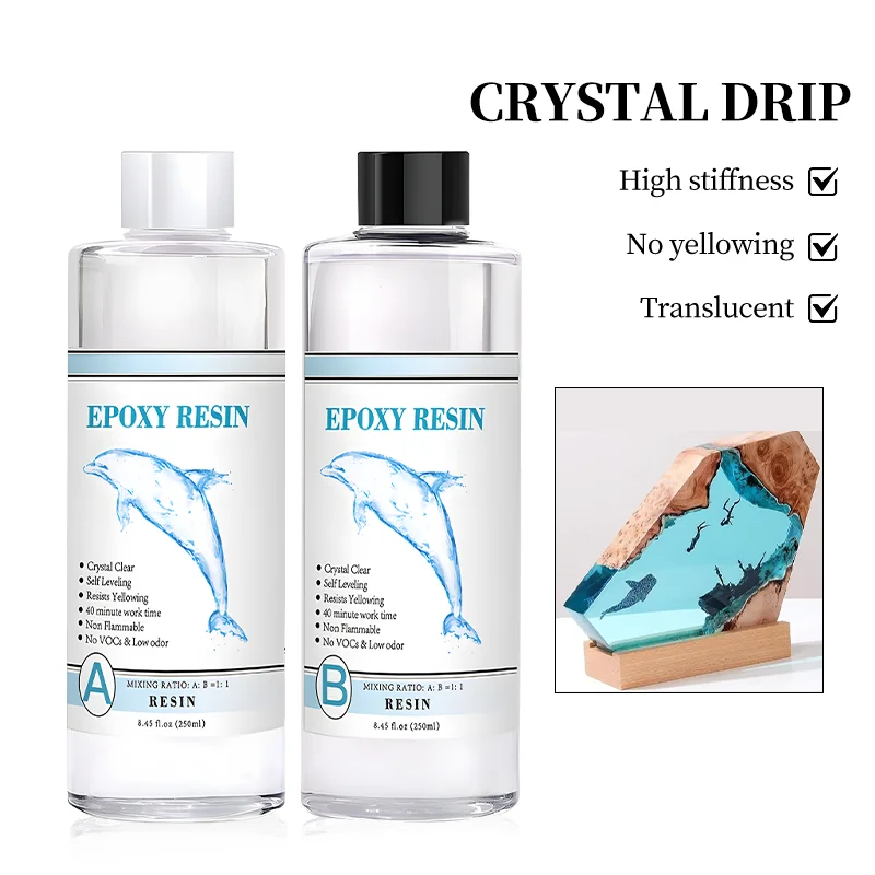 

Crystal Clear Epoxy Resin Kit High Gloss Bubbles Free Clear Epoxy Resin for Art Crafts DIY Resin Supplies Jewelry Making