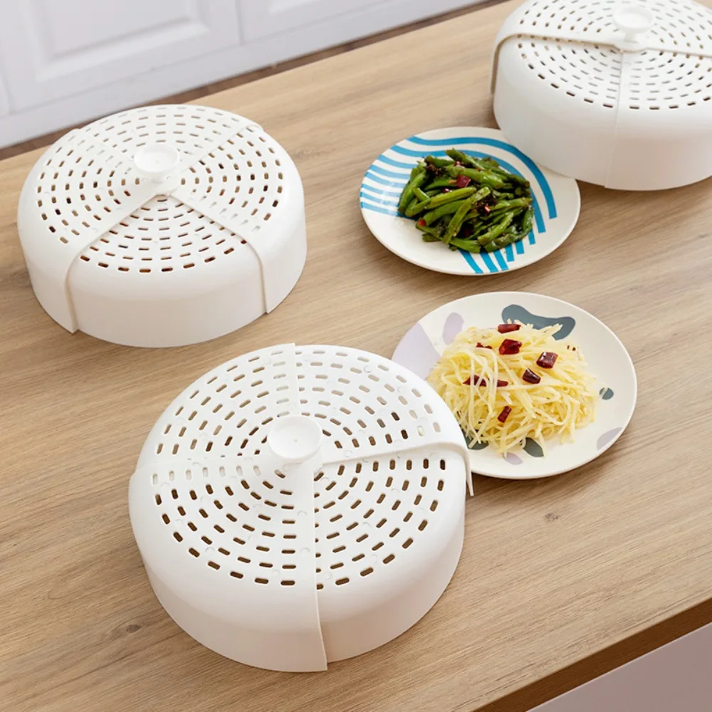 New Flyproof Rotating Vegetable Cover Dustproof Round Vegetable Cover Multifunctional Household Table Food Cover