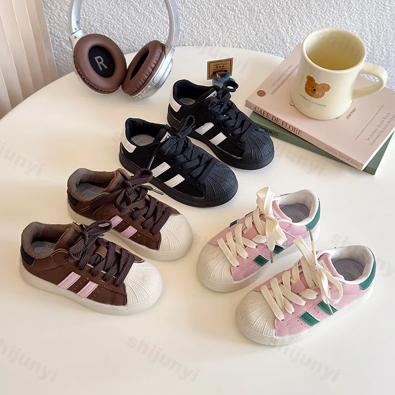 

Children Sneakers Girls Boys Soft Bottom Non-slip Toddler Causal Shoes Fashion School Lace Up Comfortable Outdoors Kids Sneakers