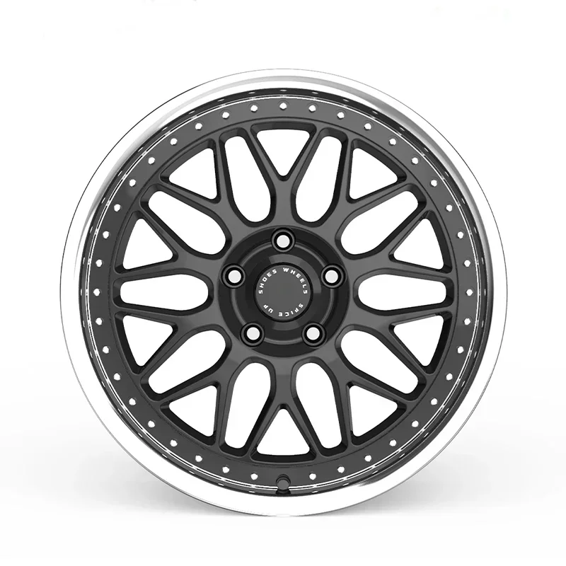 

Car hub 2 pieces wheels 5x112 aluminum alloy material carbon fiber