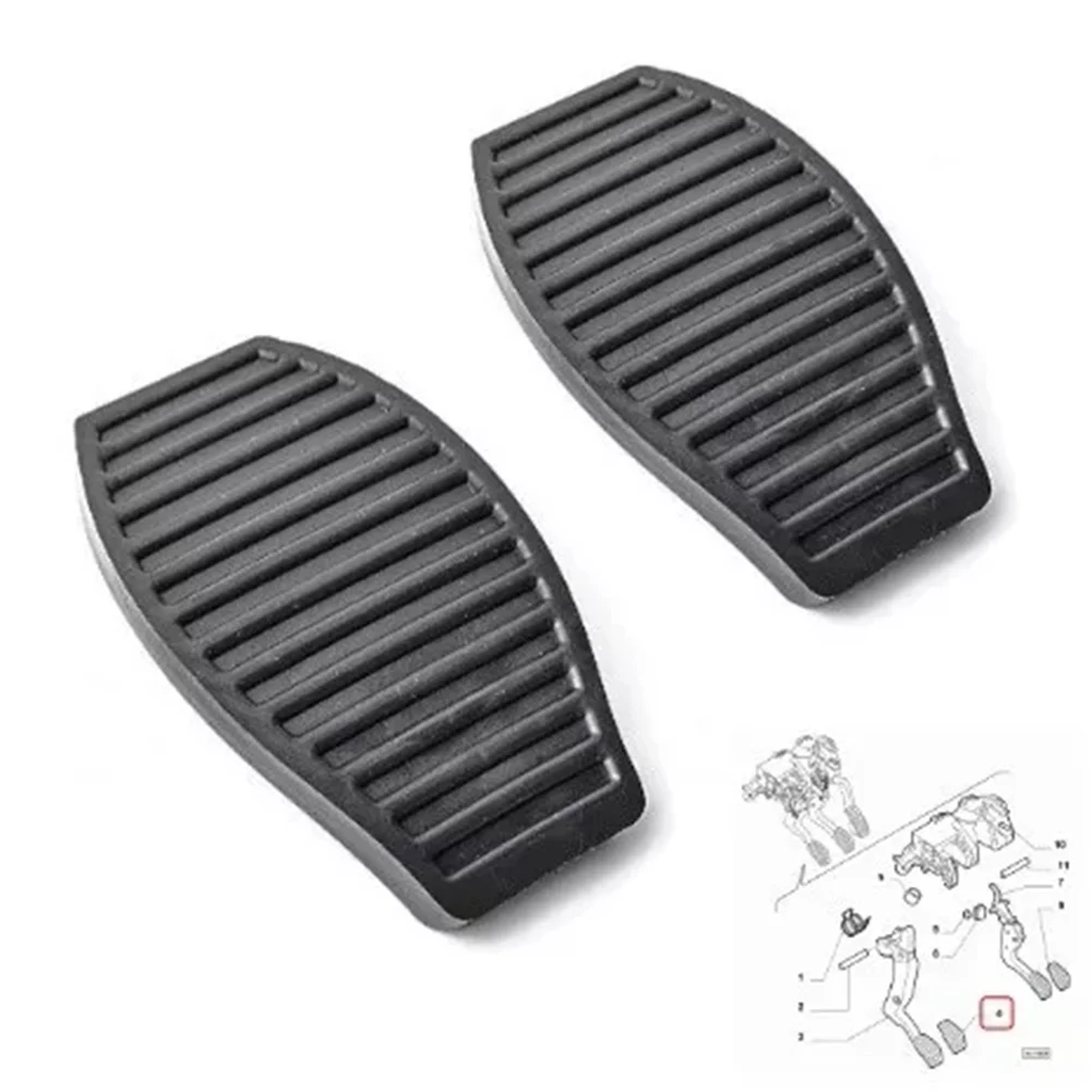 Replacement Parts Brake Clutch Pedal Pad Set of 2 for ALFAROMEO For Mito For Bipper TEPEE and Others OEM 71746348