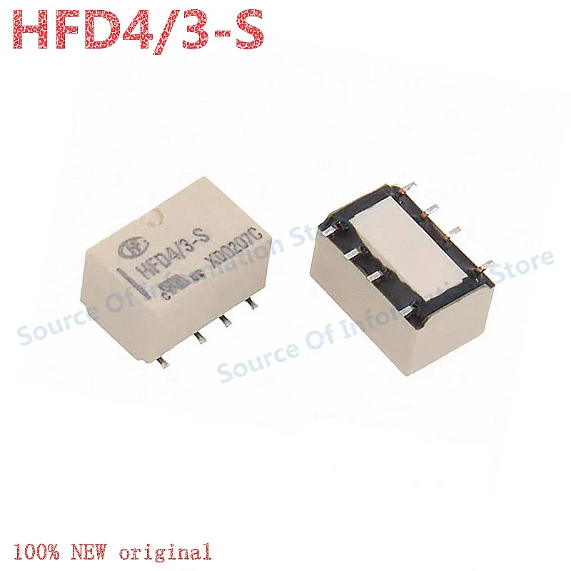 

10Pcs HFD4/3-S 3VDC Signal Relay 8Pin SMD 2A High-Frequency Relay for Electronics
