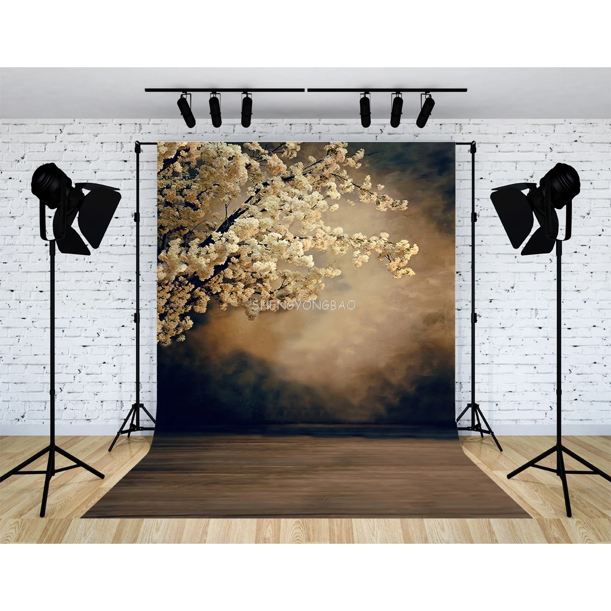 SHENGYONGBAO Watercolor Flowers Arch Door Baby Newborn Love Party Portrait Scenic Photo Background Photography Photocall GG-03