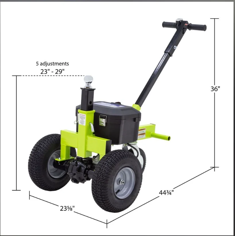 

Electric Power Trailer Dolly 3 Wheels Manual Electric Power Tongue Jack Dolly