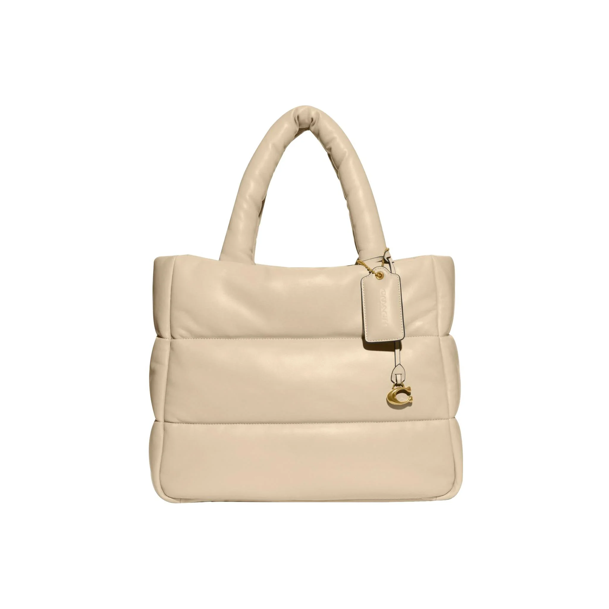 COACH Pillow Leather Cloud Bag, Tote Bag, Shopping Bag, Shoulder Bag, Handbag Large Women's Ivory White CE722-B4IY