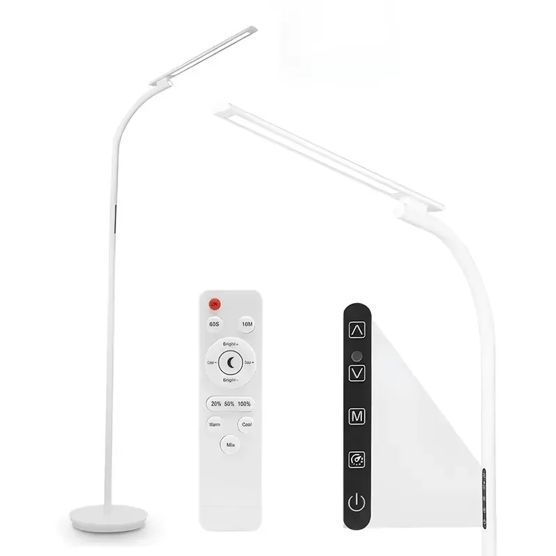 for Stepless Floor Lamp with Protection  Height Adjustable Touch and Remote Control for Reading